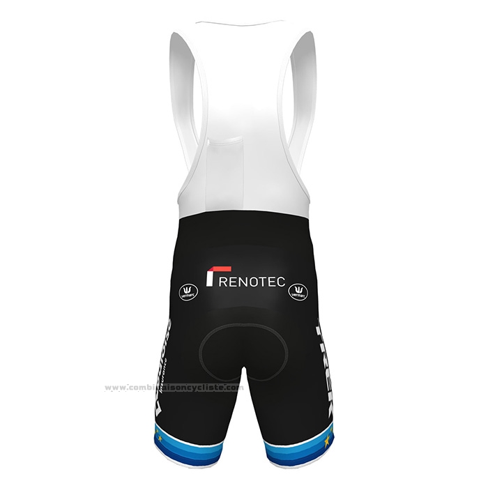 2022 Maillot Cyclisme European Champion Trek Blanc Rouge Manches Courtes et Cuissard